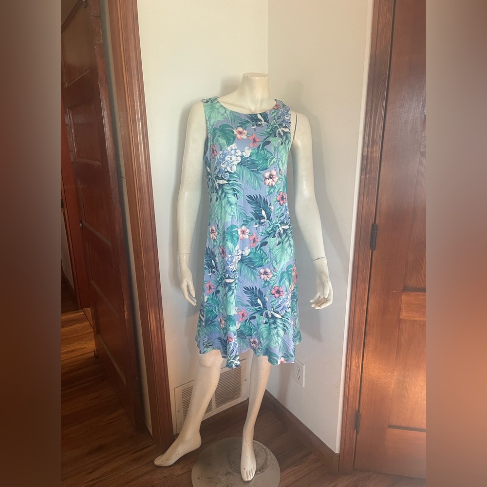 Tommy Bahama Darcy Hibiscus Haven Dress - Light Sky